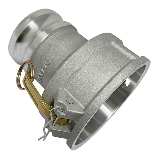 Gloxco Aluminum Type DA Cam and Groove Hose Fitting, Reducer, 4" Female Camlock x 3" Male Camlock (CAM-4030-DA-AL)