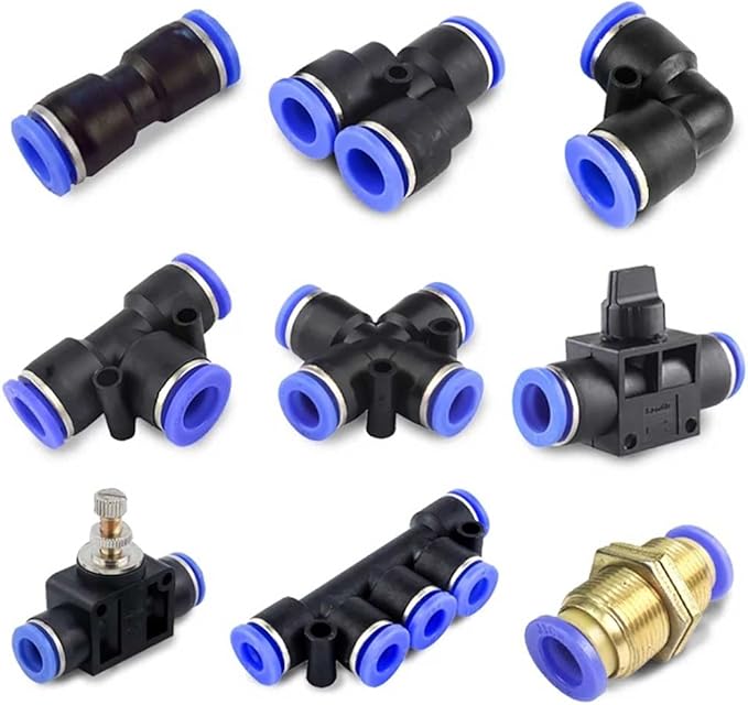 5/32" OD Push to Connect Y Spliter 3 Way Wye Quick Push Lock Adapter (Pack of 10)
