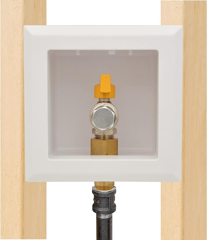 HYDRO MASTER Gas Outlet Box，1/2" NPT, Gas Supply Box，White (1/2-Inch)