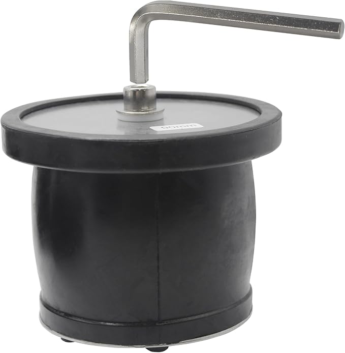 Expandable Mechanical Seal Cleanout Pipe Plug-Rubber Expansion Scupper Plugs & Removable Stainless Steel Allen Wrench Handle, 3-9/16 to 4-5/16 in Sewer Cap Cover, Winterizing Pool Boat Plugs
