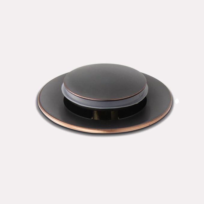 Oil Rubbed Bronze Pop Up Drain, Bathroom Vessel Lavatory Vanity Faucet Sink Drain Stopper, ORB with Overflow