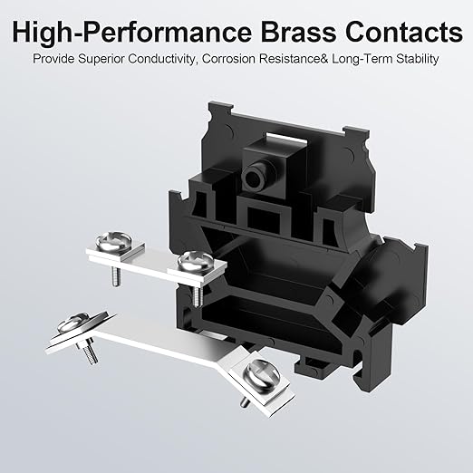 8Pcs TBD Terminal Blocks, 600V 10A 0.5-1.5mm², Detachable & Assemblable Din Rail Mounted Screw Terminal Blocks, with 2 Partition Plates