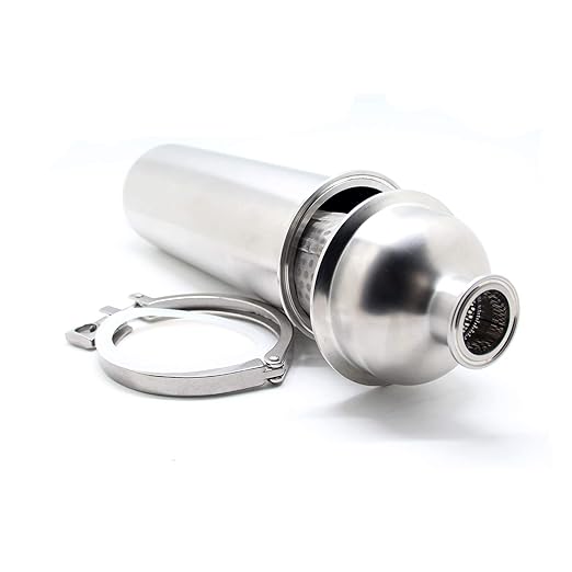QiiMii 1.5" Tri-Clamp Filter SS304 Sanitary Fittings Inline Straight Strainer with 100 Mesh Stainless Steel Screen（1.5 INCH）