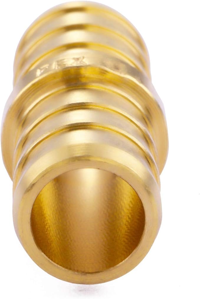 1/2 inch Straight Coupling PEX 1/2" (pack of 10) Lead-Free Brass Barb Crimp Pipe Fitting/Fittings