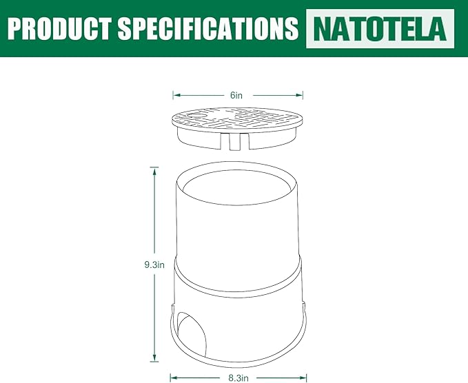 24 Sets Durable PP Valve Boxes-Anti Slip 6 in Sprinkler Valve Box,Water Meter Boxes Plastic Round Irrigation Box for Garden Yard Outdoor Lawn Grassland In Ground Farm,Green&Black