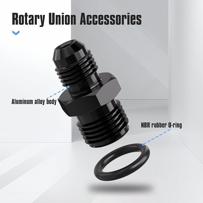 6AN Flare to AN4 ORB Male O-Ring Fitting Adapter (2PCS)
