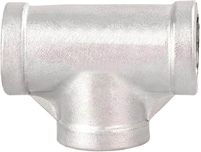 Beduan 3/4" Tee Female NPT T Shaped 3 Way Cast Pipe Fitting - Stainless Steel 304 (Pack of 2)
