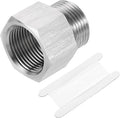 uxcell Pipe Fitting Reducing Adapter, G3/4" Male x G3/4" Female 304 Stainless Steel Reducer Connector for Water Oil Air Pressure Gauge, Silver