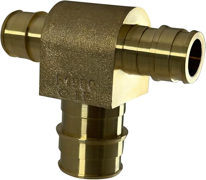 XFITTING Pex A 1/2 Inch x 1/2 Inch x 3/4 Inch Pex A Tee, 201-1-6=5XX, 5 Pieces