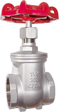 304 Stainless Steel Gate Valve DN40, 1-1/2" NPT Stainless Steel Female Threaded Rotary Globe Valve for Water Flow Switches, Fuel Water Vapor, Air Switches, Air Compressors and Sump Pumps, etc