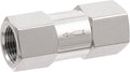Yoebor 304 Stainless Steel Detachable Check Valve One Way Non-Return Valve for Water Oil Gas, 1/2" Female NPT x 1/2" Female NPT,1pc
