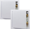 Donext Access Plumbing Panel for Drywall Ceiling, 14x14 in 2 PC Plastic Access Door, Wall Hole Cover Plate for Plumbing & Electrical & Wiring, White