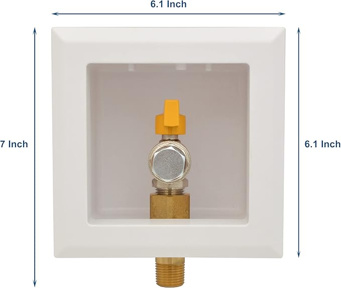 HYDRO MASTER Gas Outlet Box，3/4" NPT, Gas Supply Box，White (3/4-Inch)