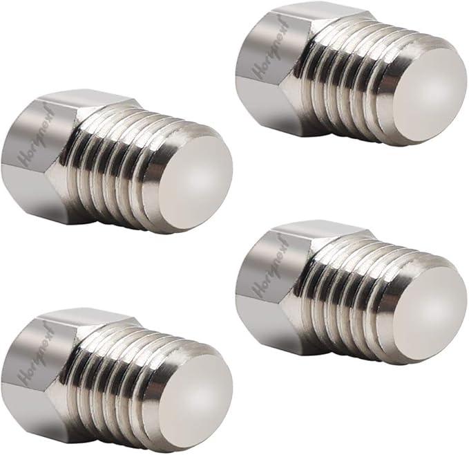 npt 1/8 stainless steel Male Thread hex Head water Pipe Plug, adapt to cap brass socket fitting manifold nut (Pack of 4)