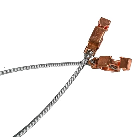 3Ft/90cm Long Flexible Bonding and Grounding Wire with Two Alligator Clips, Bare