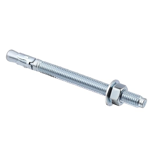 1/2 inch x 5-1/2 inch - 20 Pieces Wedge Anchor Zinc Plated Heavy Duty Fastener for Concrete