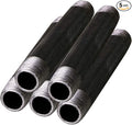 Everflow Supplies NPBL1460-5 close nipple pipe, 1/4" x 6", Black