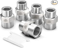 TAISHER 2PCS Forging of 316L Stainless Steel Pipe Fitting, Reducer Coupling, 3/8" NPT Female x 1/4" NPT Female, Reducing Pipe Adapter Fitting