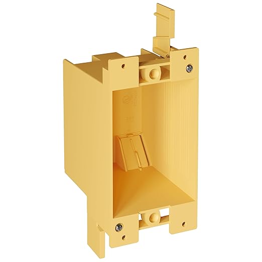 Inlight Single Gang Electrical Outlet Box, 14 Cubic Inch Junction Box, Old Work Box, UL Listed, 12-Pack, IN-0501-4-12