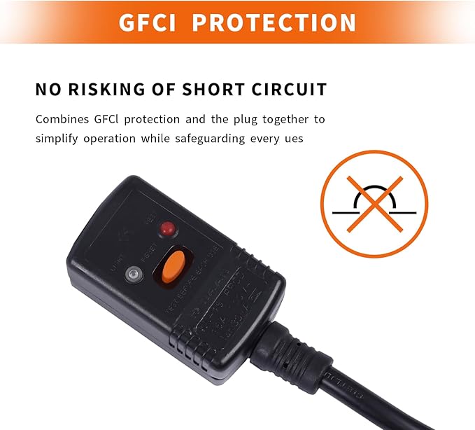 120FT Heat Tape for Water Pipes Freeze Protection IP65 Waterproof 7W/FT 110V BDDFOTO Heat Cable With GFCI Protection and Thermostat,Self-Regulating Pipe Heater for Roof/RV/Water Storage Tank