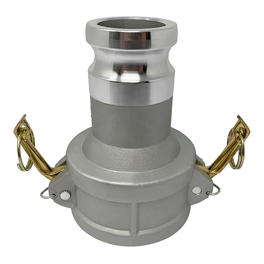 Gloxco Aluminum Type DA Cam and Groove Hose Fitting, Reducer, 3" Female Camlock x 2" Male Camlock (CAM-3020-DA-AL)
