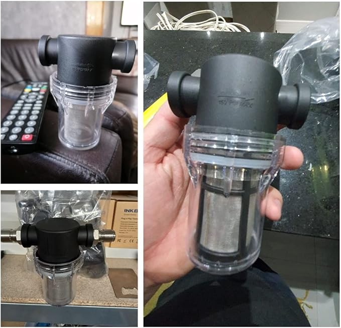 Pipeline Filter,Inline Mesh Screen, 1pcs Garden Watering Filter, 1/2" 3/4" 1" Plastic Irrigation System Impurity Prefilter Aquaculture Household Water Pipe Strainer (Color:40 mesh, Size:3/4") ( Color