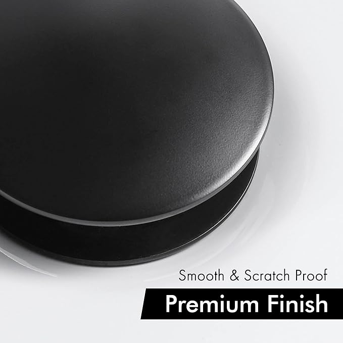 KES Bathroom Sink Drain Without Overflow Sink Drain Stopper Matt Black Pop Up Drain, All Metal Rustproof Brass and 304 Stainless Steel, S2008D-BK