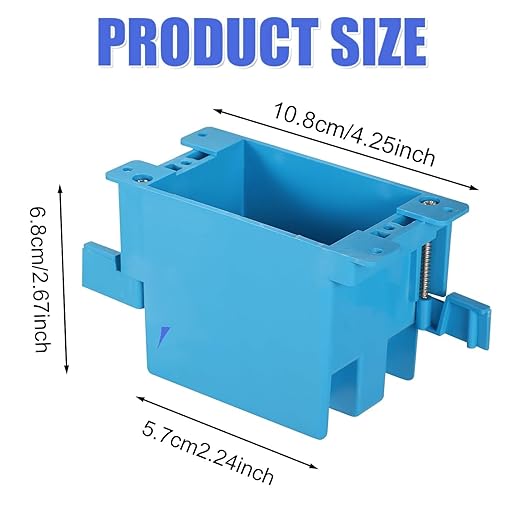 8 pack1-Gang Old Work Retrofit Electrical Box, 14 Cu. in. PVC Junction Box, for Wall Switch/Outlet Installation, Easy Mounting for Construction and Renovation