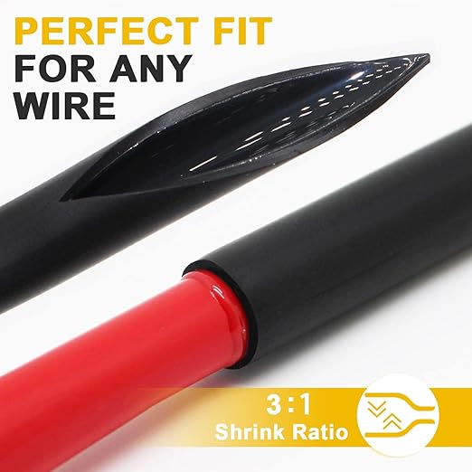 TKDMR 5 Ft 1-1/4" Heat Shrink Tubing - 3:1 Ratio Marine Grade Heat Shrink,Wire Cable Adhesive Lined Tube Insulation Seal Against Moisture Corrosion and Air Leakage.Black