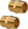 Brass Hex Nipple NPT 3/4 Male x NPT 3/4 Male Pipe Fitting, Heavy Duty Coupling Adapter Connector for Water/Oil/Gas Plumbing, 2PCS