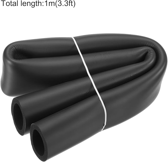 uxcell Foam Tubing for Handle Grip Support, Pipe Insulation Outside Pipe Lagging, 40mm(1 9/16") ID 54.7mm(2 1/8") OD 1m Black