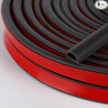 Silicone Weather Stripping Door Seal, 20FT Self Adhesive D-Shaped Door Weather Stripping for Door Frame＆Window Seal