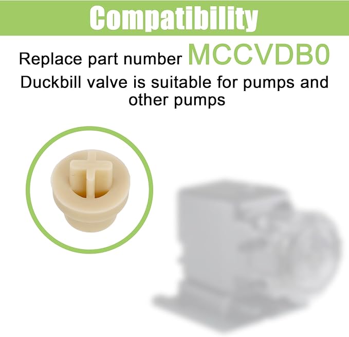 5pcs MCCVDB0 Check Valve Duckbill Replacement, Durable Plastic Duck Bill Valves Parts for Stenner Pumps (Beige)