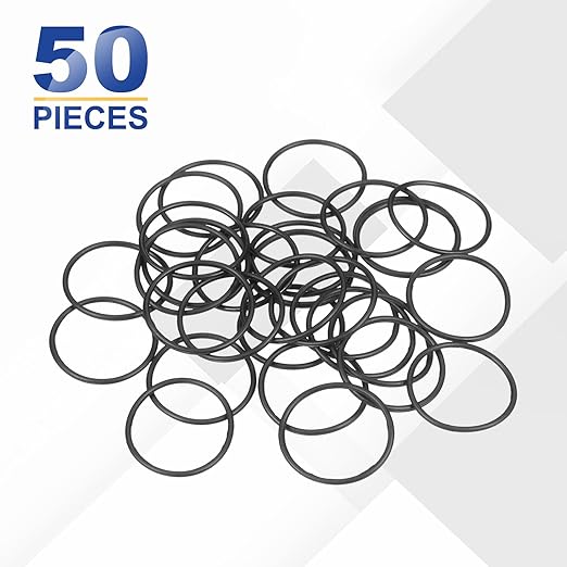 HARFINGTON 50pcs Nitrile Rubber O-Rings 18mm OD 16mm ID 1mm Width Metric Buna-N NBR Sealing Gasket Plumbing Sealing Repair O Rings for Car Auto Vehicle Repair Faucet Air Gas