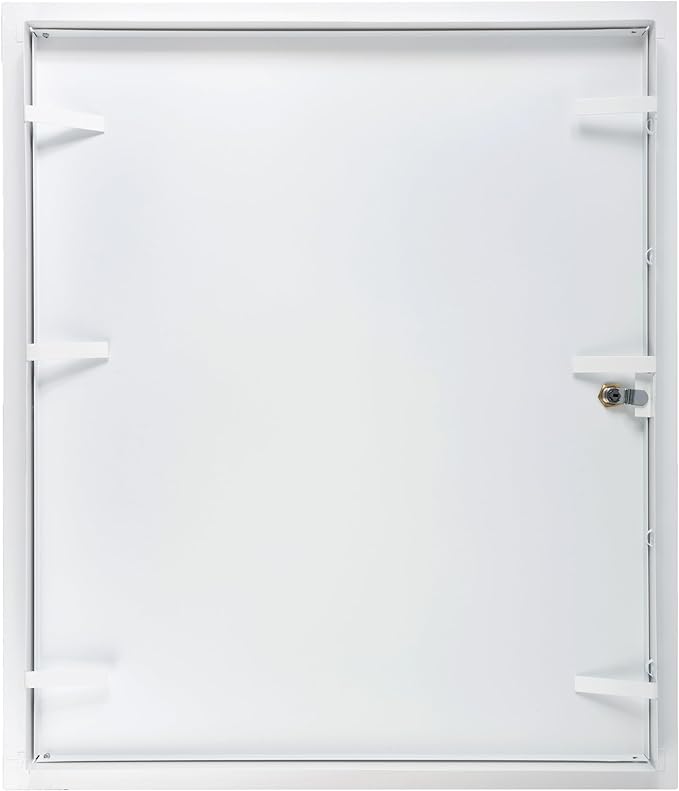 20" x 24" Lockable White Metal Access Panel. Service Shaft Door Panel with Key. Plumbing, Electricity, Heating, Alarm Wall Access Panel for Drywall. Bathroom Services Access Hole Cover.