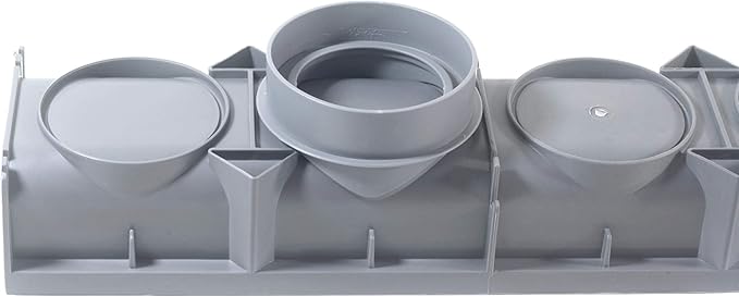URA WATER - Model UA-100 - Drainage Trench Set - Channel Drain With Grate - Gray Plastic - 3 x 39" - (117" Total Length)