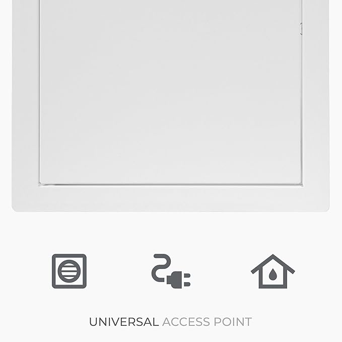 10x20 Inch White Access Panel – Metal Rectangular Wall & Ceiling Access Door for Plumbing Electrical HVAC – Easy Install Indoor Panel for Drywall Home Improvement and Maintenance