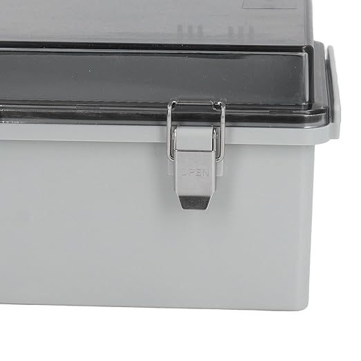 Electrical Junction Box,175x275x110mm IP67 ABS Plastic Electrical Project Enclosure with Mounting Plate