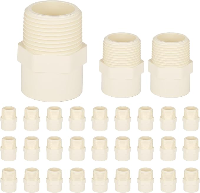 (30 Pack) EFIELD CPVC CTS Male Adapter Fittings, 1" Slip X 1" Male Thread,(CPVC035-5-30PCS)