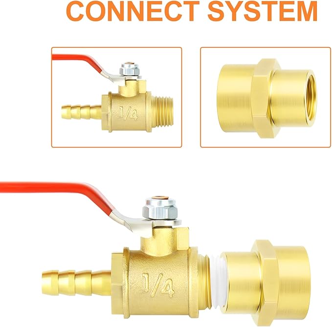 GASHER 5PCS Brass Pipe Fitting, Coupling, Reducer Adapter, 3/4" x 1/2" NPT Female