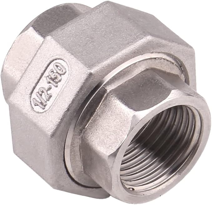 Cast Pipe Fittings Union - 1/2" NPT Female Fitting Stainless Steel 304, Class 150
