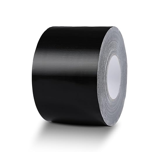 Heavy Duty Black Duct Tape, 10 Mil Extra Thick, 4 in x 60 Yds (180 ft), Waterproof, Strong Adhesive, No Residue, Multi-Purpose Home Repairs, Tearable for Indoor and Outdoor Use