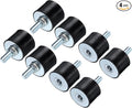 uxcell 4pcs M10x27mm Rubber Isolator Mounts with Studs 40x30mm Male Female Vibration Shock Absorber Zinc Plated Cylindrical Thread Mounts Anti Vibration Isolators with 4pcs M10 Lock Nuts