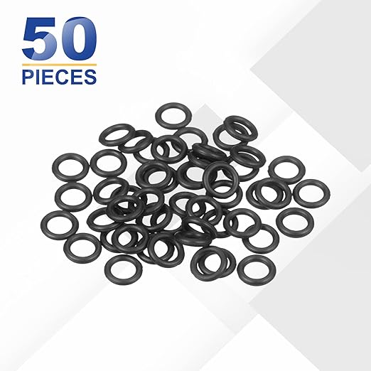 HARFINGTON 50pcs Nitrile Rubber O-Rings 5.5mm OD 3.5mm ID 1mm Width Metric Buna-N NBR Sealing Gasket Plumbing Sealing Repair O Rings for Car Auto Vehicle Repair Faucet Air Gas