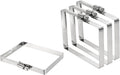 uxcell 4Pcs 304 Stainless Steel Rectangular Hose Clamp, Adjustable 3.9 x 3 Inch Square Worm Gear Duct Pipe Tube Clamps for Ducting Bracket Cable Tray Bridge Project Systems, Silver