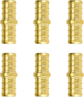 SUNGATOR 6-Pack 1/2" Pex Coupling, No Lead Brass, 1/2 Inch Pex Fittings, NSF, UPC Certified