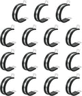 uxcell 1-1/2"(38mm) Cable Clamp, 304 Stainless Steel Rubber Cushioned Insulated R Shape Metal Clamp Tube Holder for Pipe Hose Wire Cord Installation 15Pcs