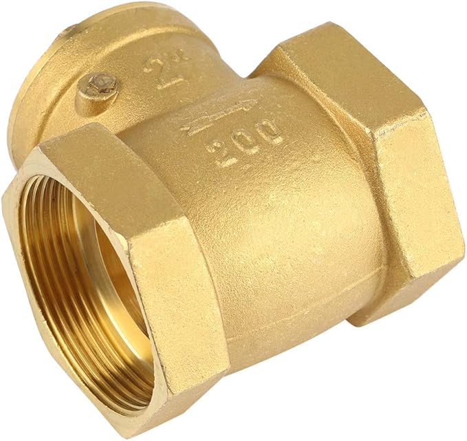 CHICIRIS Swing Check Valve Brass DN50 NOn Return Valve 232PSI, Reliable One Way for Home Plumbing System