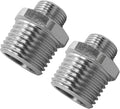 1/2 to 3/8 Water Line Adapter, Compression Reducer Faucet Fittings, 3/8 Male to 1/2 Male Water Hose Adapter for Plumbing System, Pipe Connectors, Set of 2