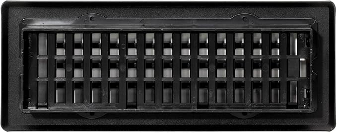 Decor Grates LTH310-BLK Lattice Floor Register, 3x10 Inches, Black,(Alloy Steel, Plastic)